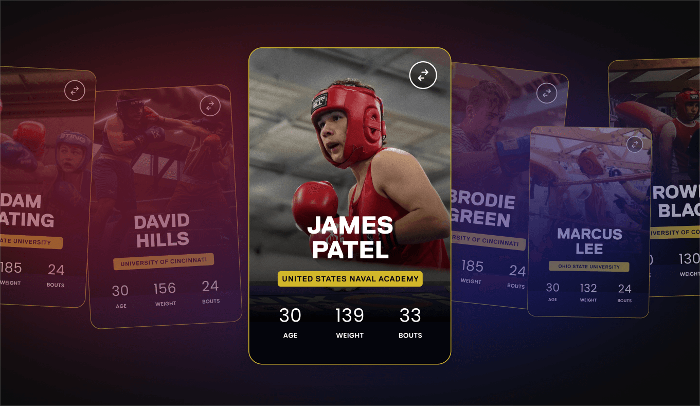 BoxRank fighter cards